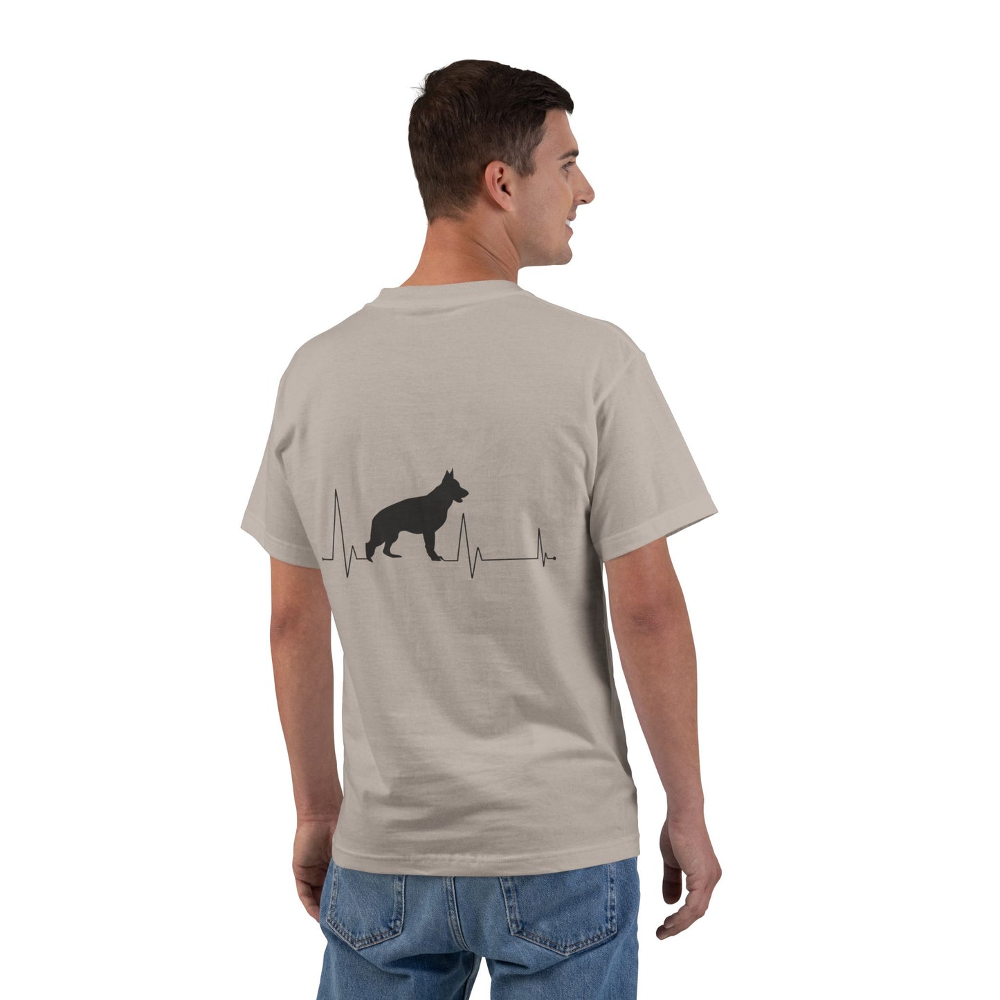 My Heart Beats For German Shepherds Men's Short-Sleeve Crewneck Tee
