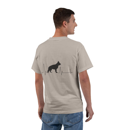 My Heart Beats For German Shepherds Men's Short-Sleeve Crewneck Tee
