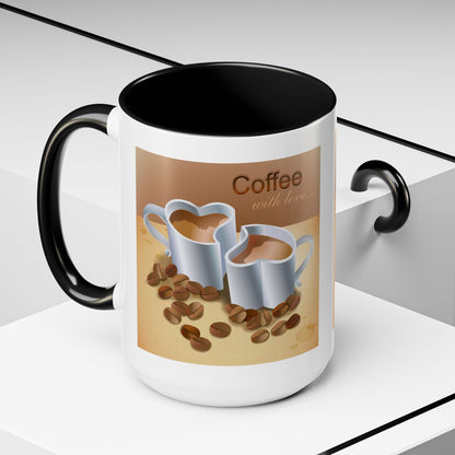 Coffee With Love 2-Tone Coffee Mug
