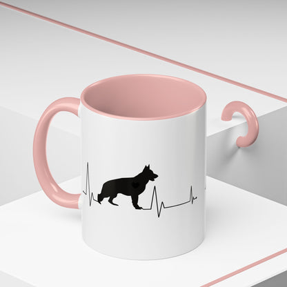 My Heart Beats For German Shepherds 2-Tone Coffee Mug