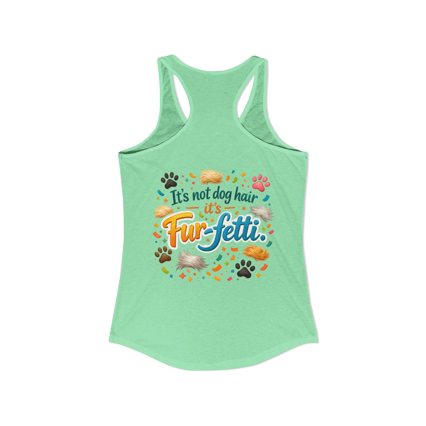 Fur-Fetti Dog Women's Racerback Tank