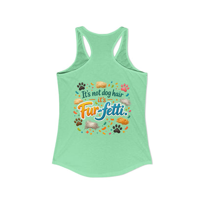 Fur-Fetti Dog Women's Racerback Tank
