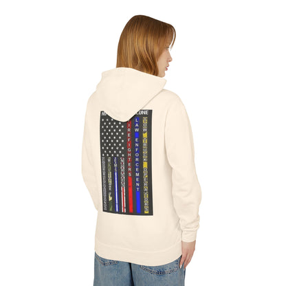 No One Fights Alone Unisex Lightweight Hoodie