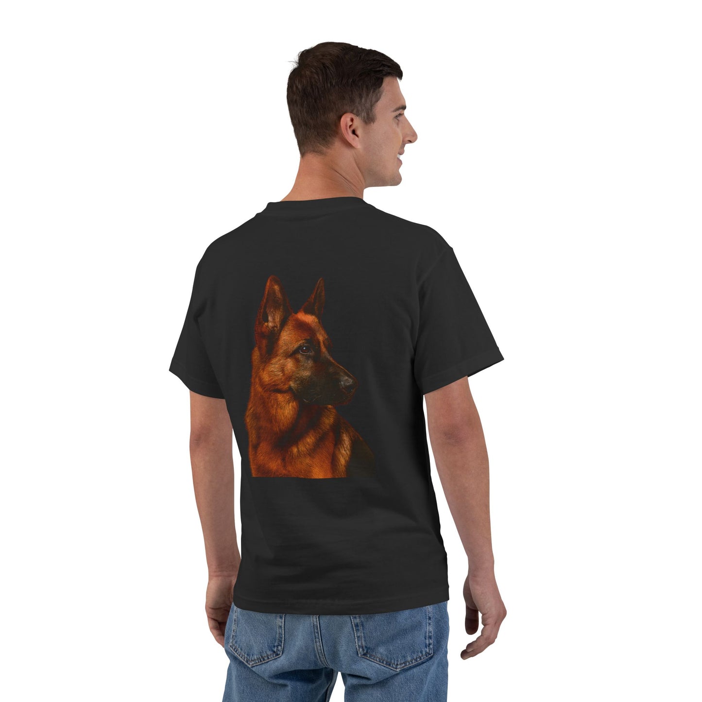 German Shepherd Head Men's Short-Sleeve Crewneck Tee