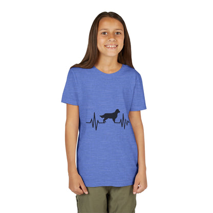 My Heart Beats For Goldens Youth Unisex Short Sleeve Crewneck Tee