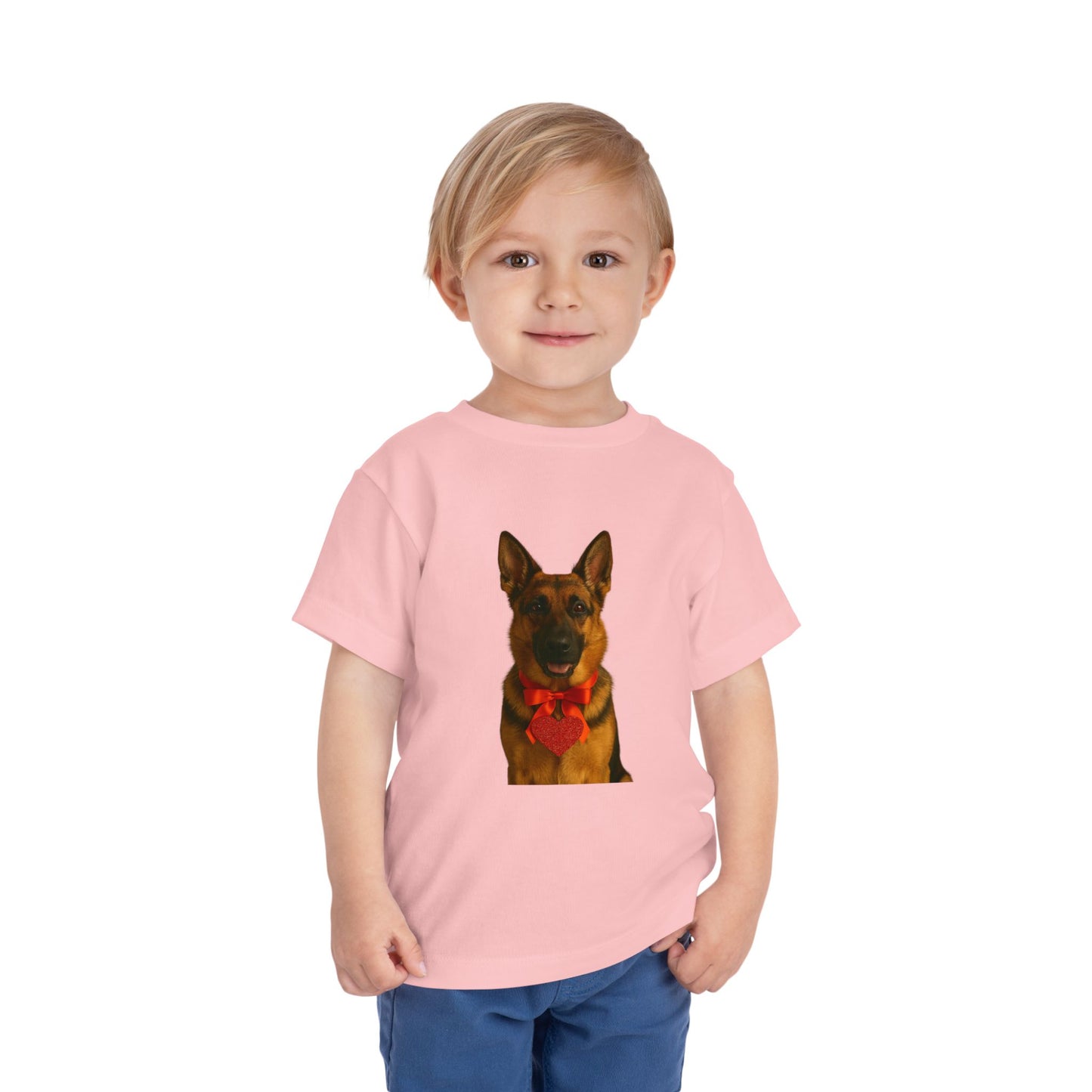 Cupid's Companion German Shepherd Toddler Unisex Short Sleeve Crewneck Tee
