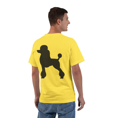 Poodle Silhouette Men's Short-Sleeve Crewneck Tee
