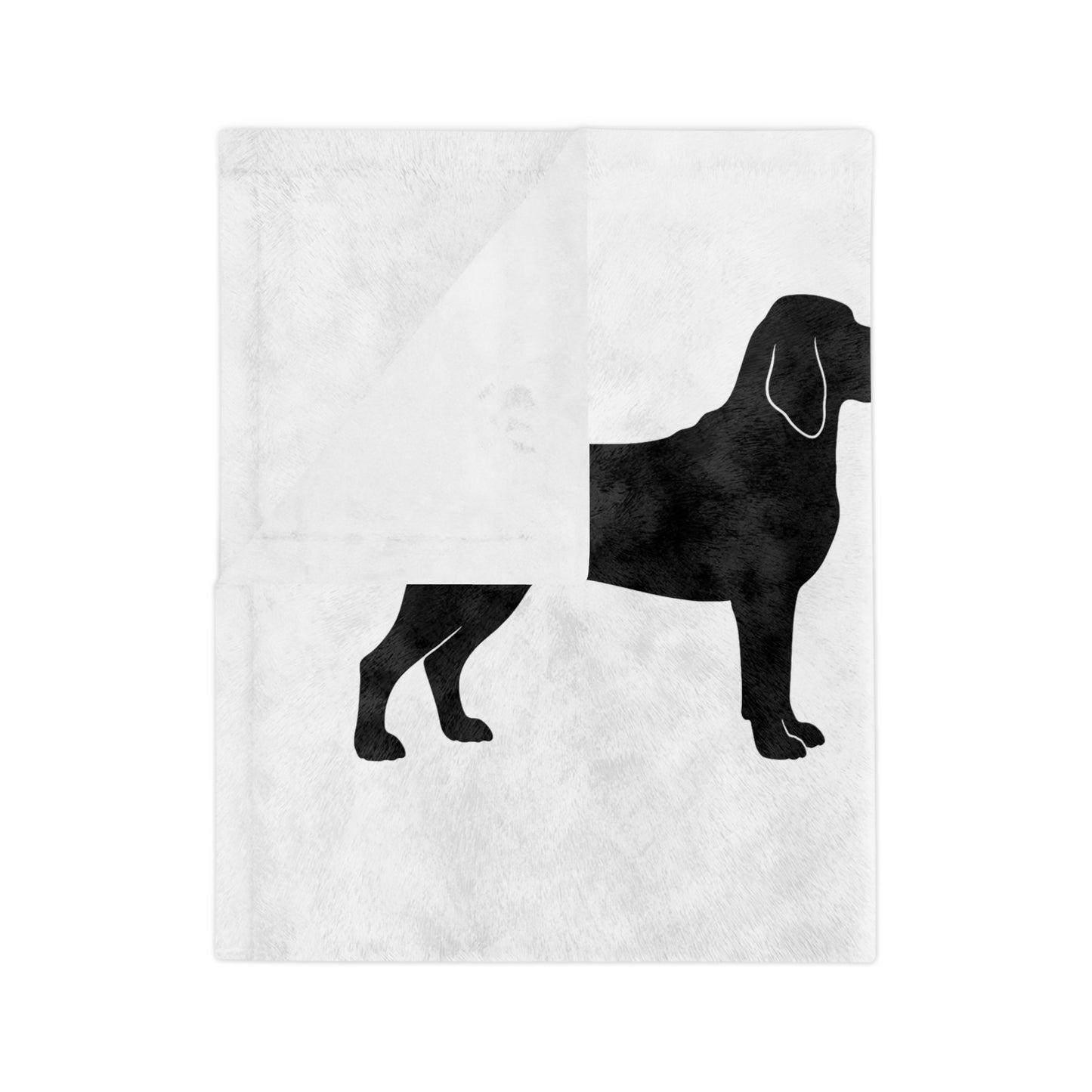 Bloodhound Silhouette Velveteen Microfiber Blanket
