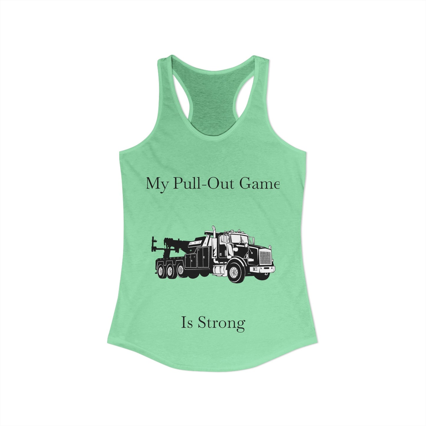 Pull Out Heavy Tow Truck Women's Racerback Tank
