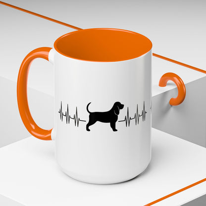 My Heart Beats For Bloodhounds 2-Tone Coffee Mug