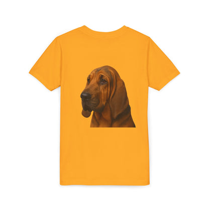 Bloodhound Head Youth Unisex Short Sleeve Crewneck Tee