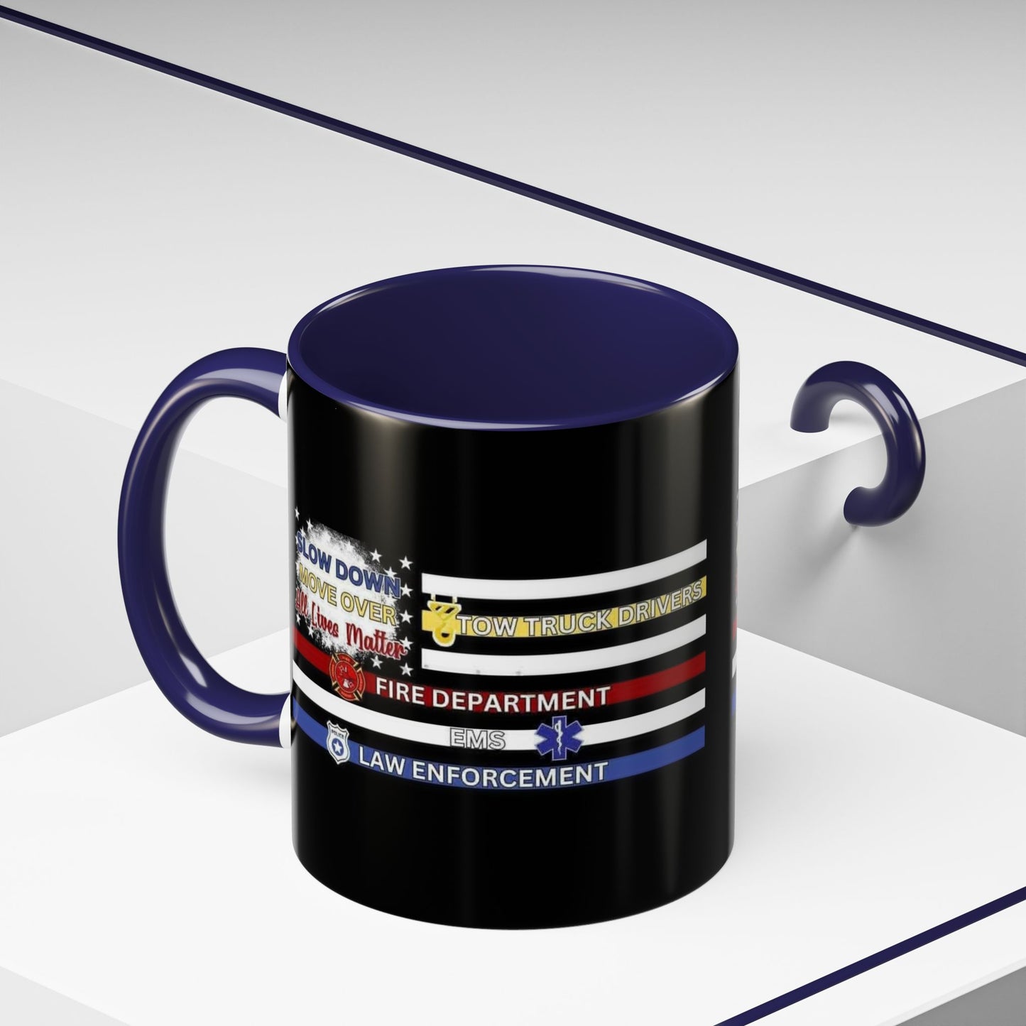 Slow Down Move Over Flag 2-Tone Coffee Mug