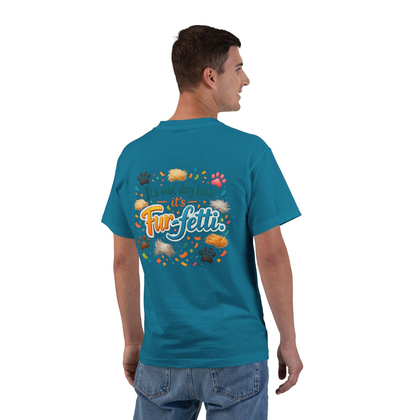 Fur-Fetti Dog Men's Short-Sleeve Crewneck Tee