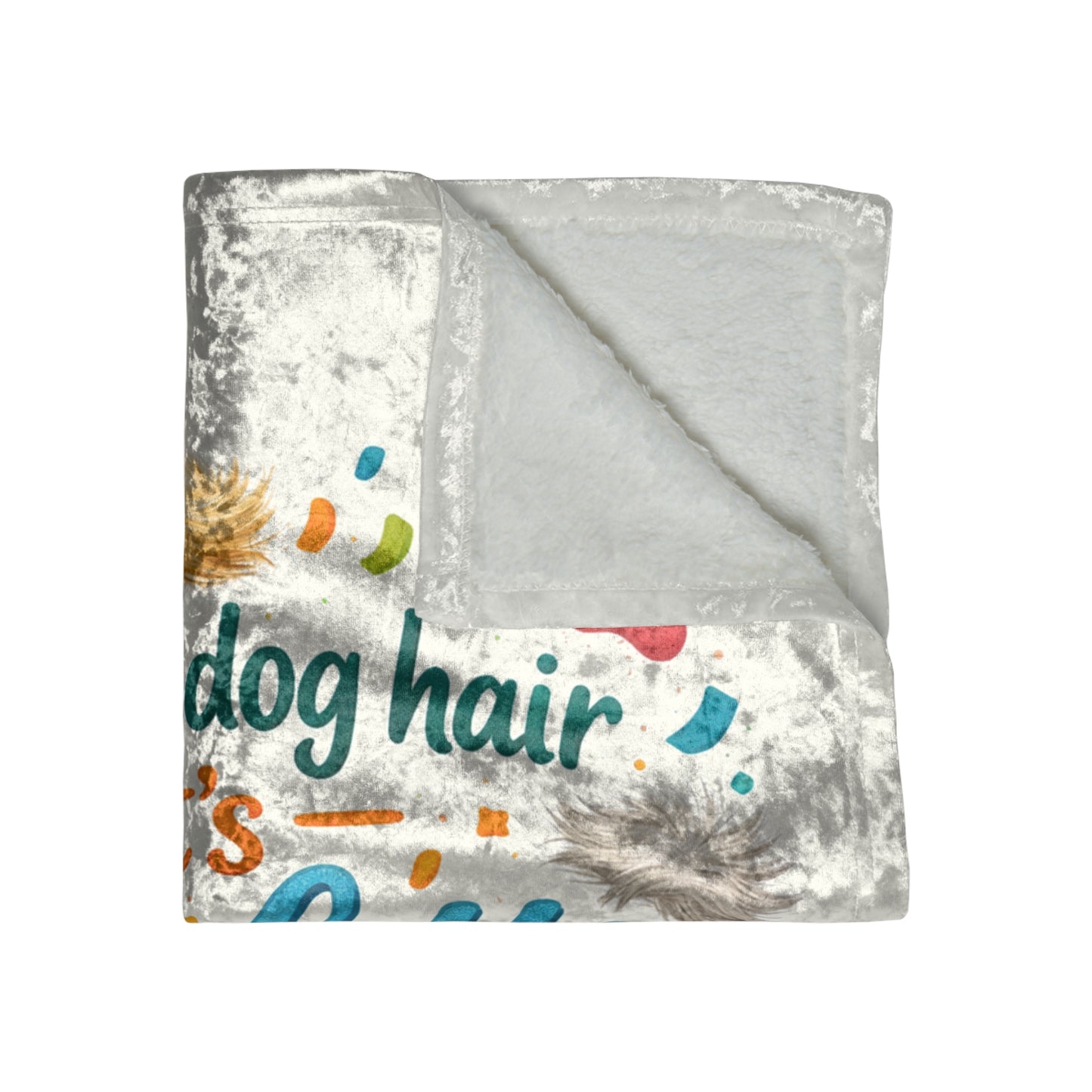 Fur-Fetti Dog Crushed Velvet Blanket
