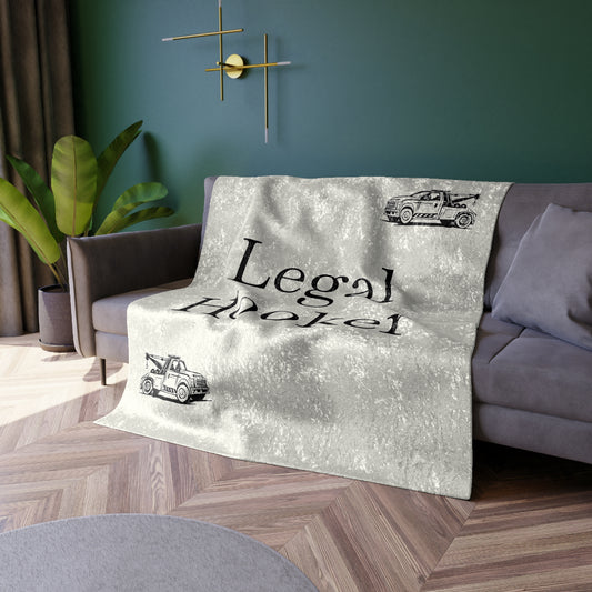 Legal H**ker Wheel Lift Tow Truck Crushed Velvet Blanket