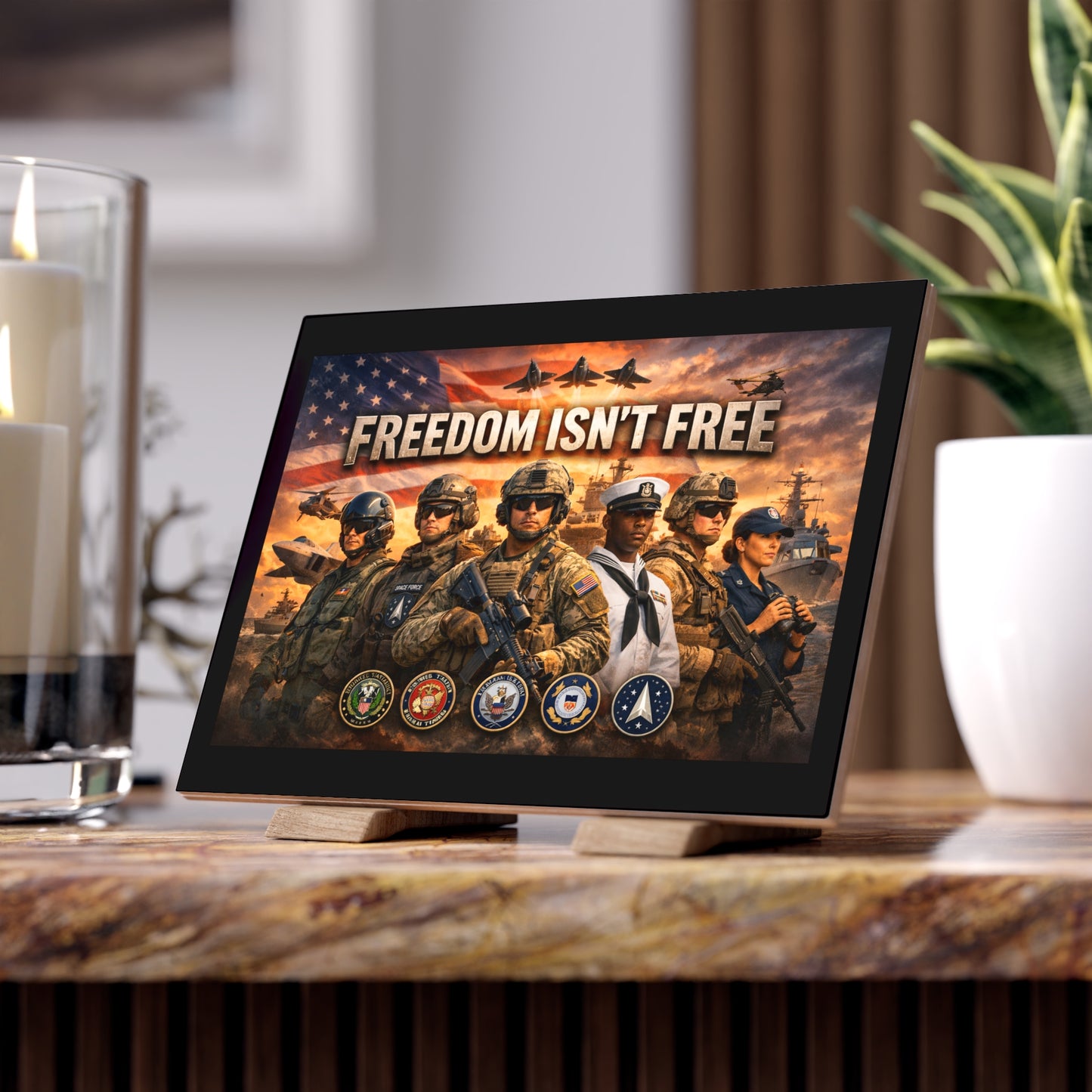 Freedom Isn't Free Ceramic Photo Tile
