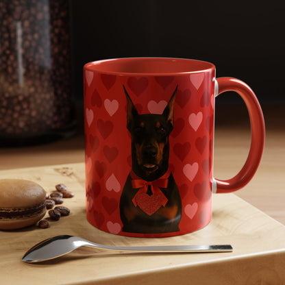 Cupid's Companion Doberman 2-Tone Coffee Mug