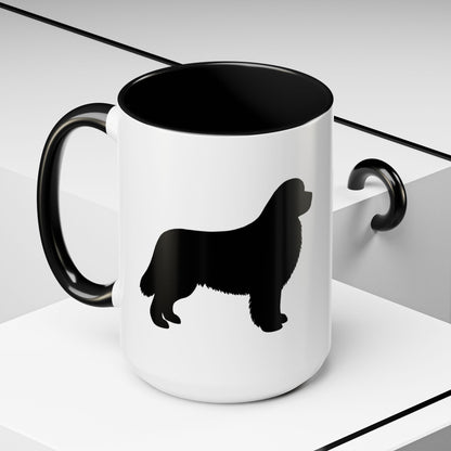 Newfie Silhouette 2-Tone Coffee Mug