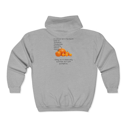 Fall In The South Unisex Full Zip Hoodie