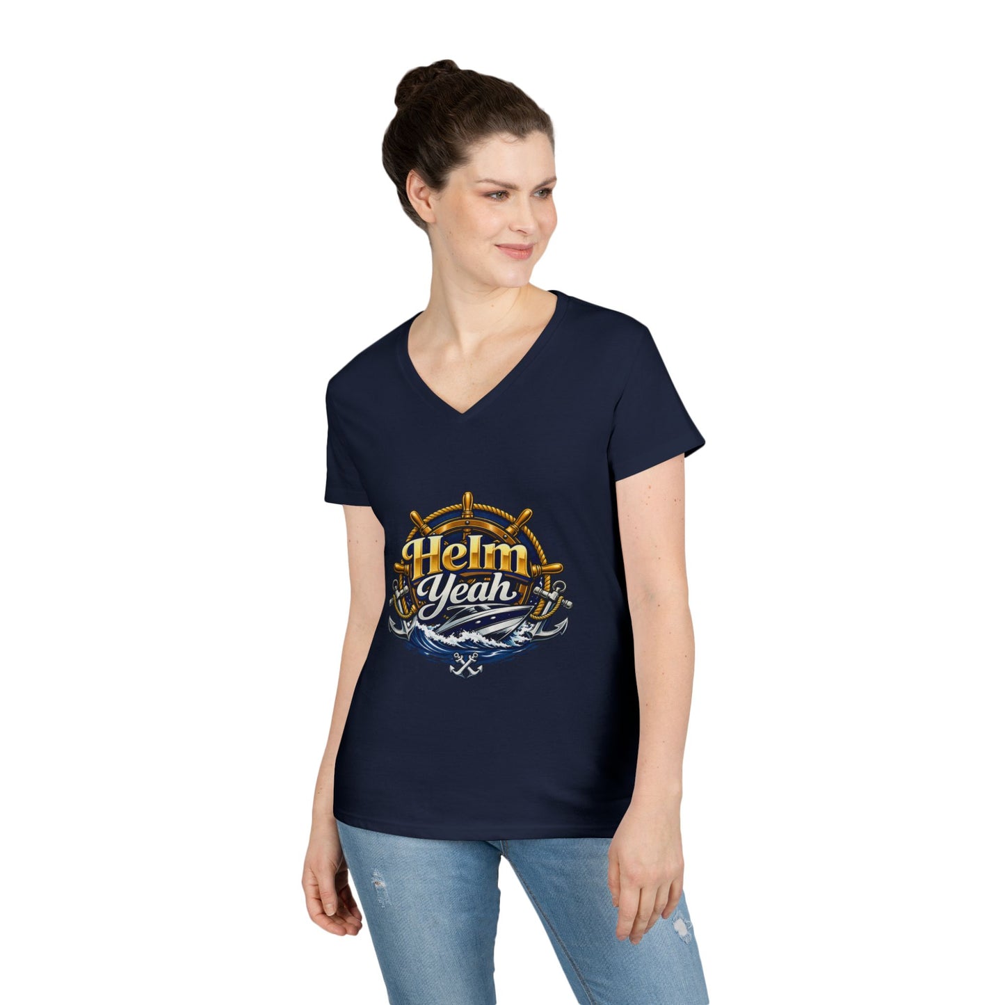Helm Yeah Women's V-Neck T-Shirt