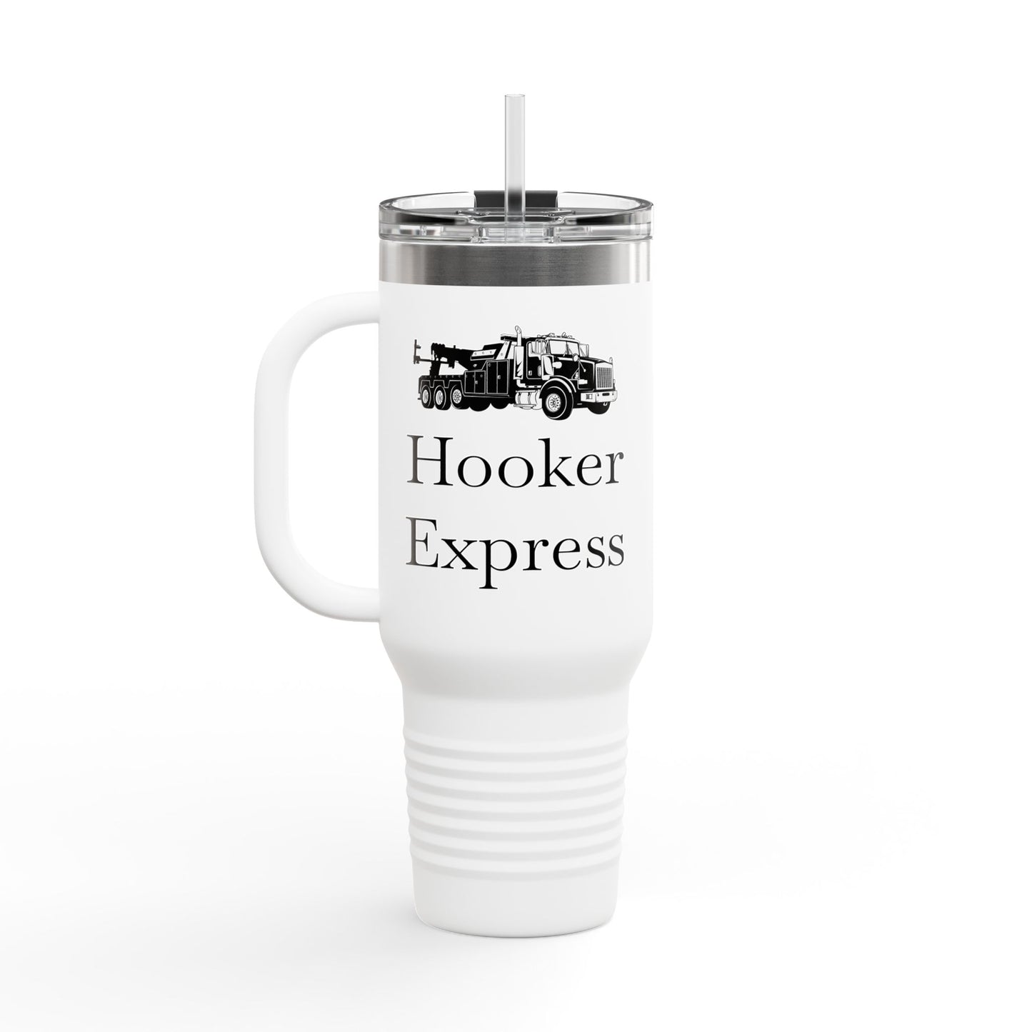 H**ker Express Heavy Tow Truck Insulated Travel Mug