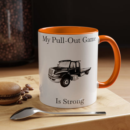 Pull Out Flatbed Tow Truck 2-Tone Coffee Mug