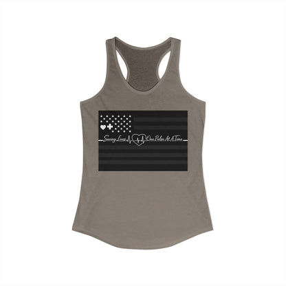 Thin White Line Women's Racerback Tank
