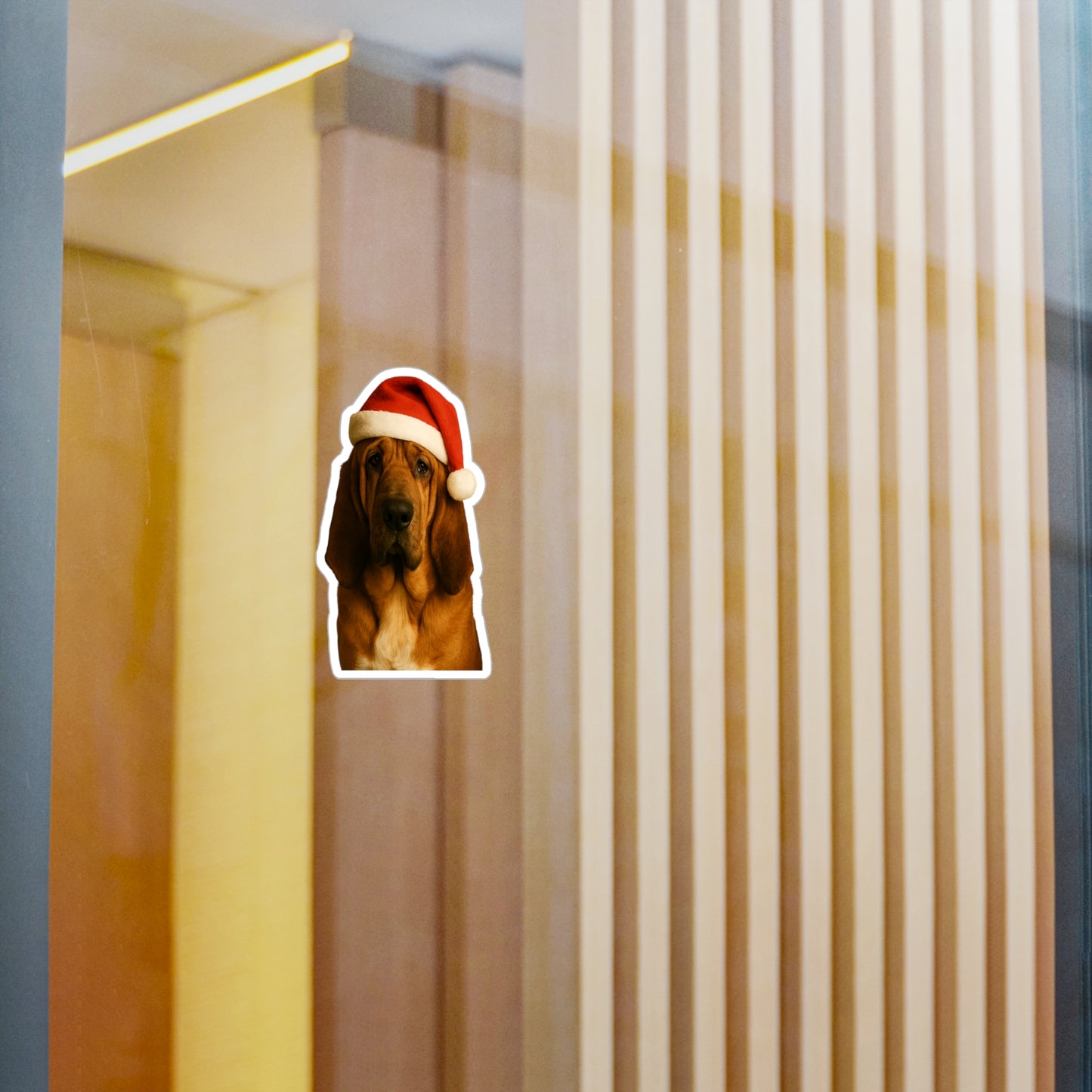 Santa Paws Bloodhound Vinyl Decal