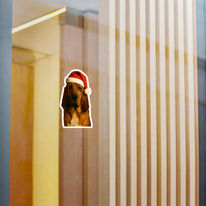 Santa Paws Bloodhound Vinyl Decal