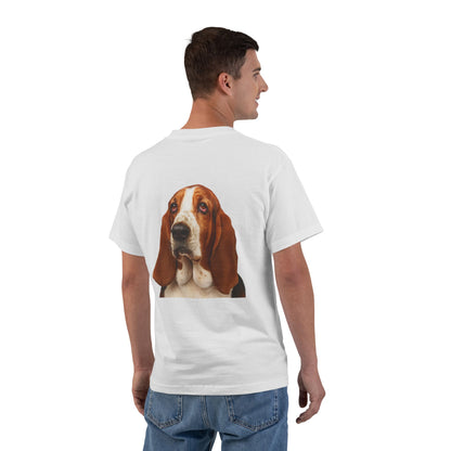 Basset Head Men's Short-Sleeve Crewneck Tee