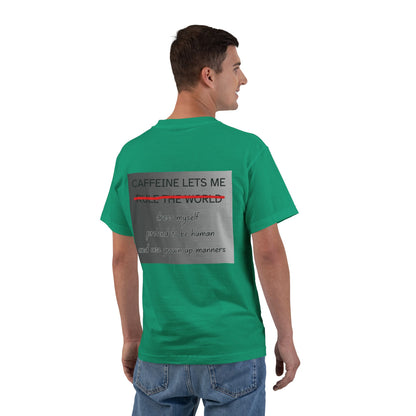 Caffeine Lets Me Men's Short-Sleeve Crewneck Tee