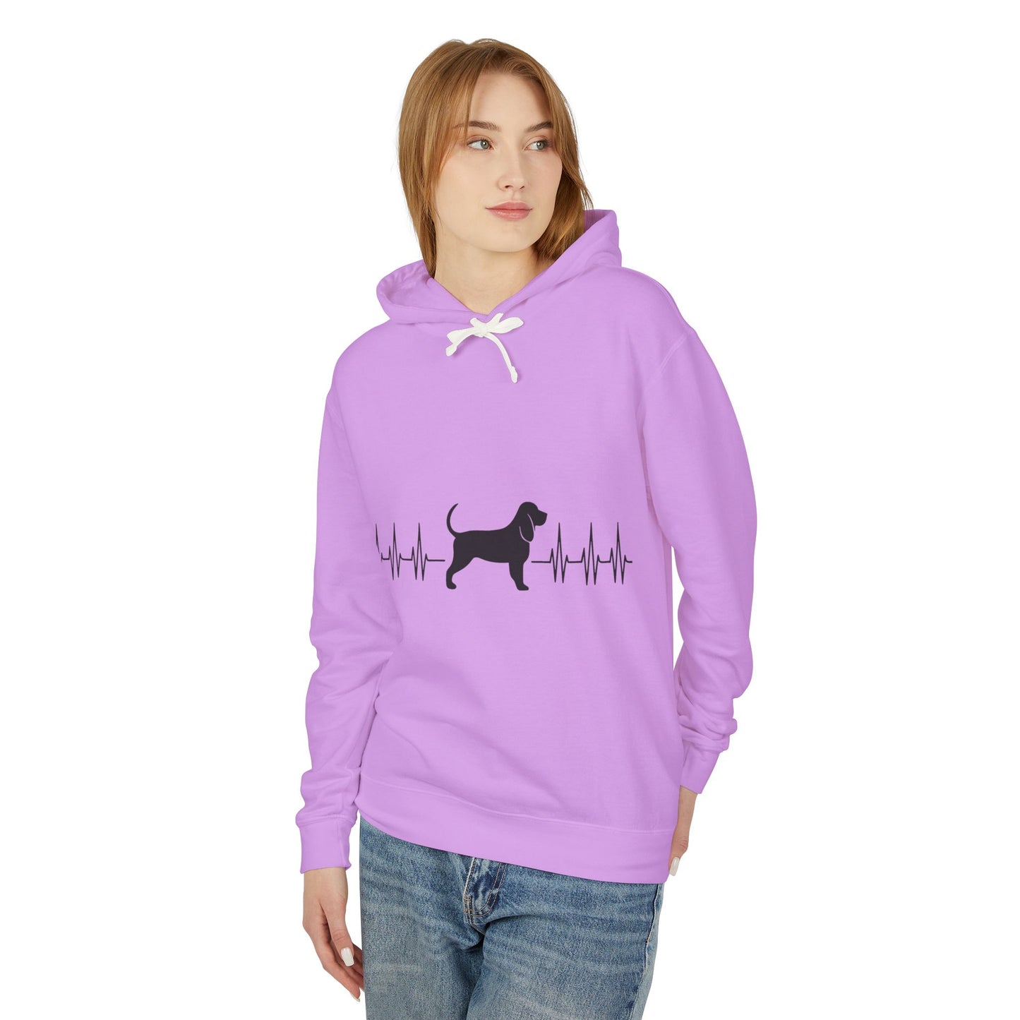 My Heart Beats For Bloodhounds Unisex Lightweight Hoodie