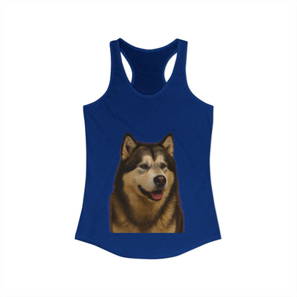 Malamute Head Women's Racerback Tank