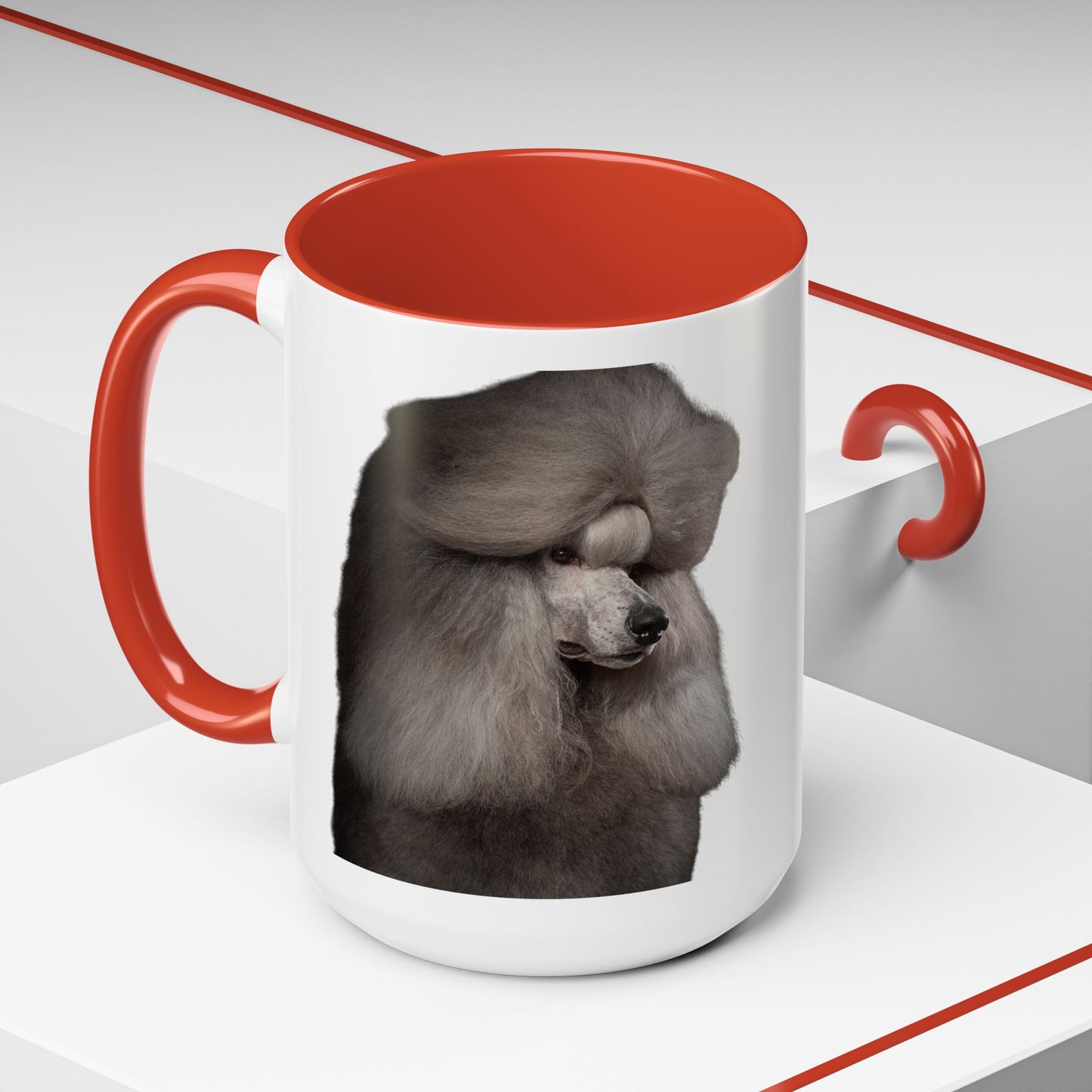Poodle Head 2-Tone Coffee Mug