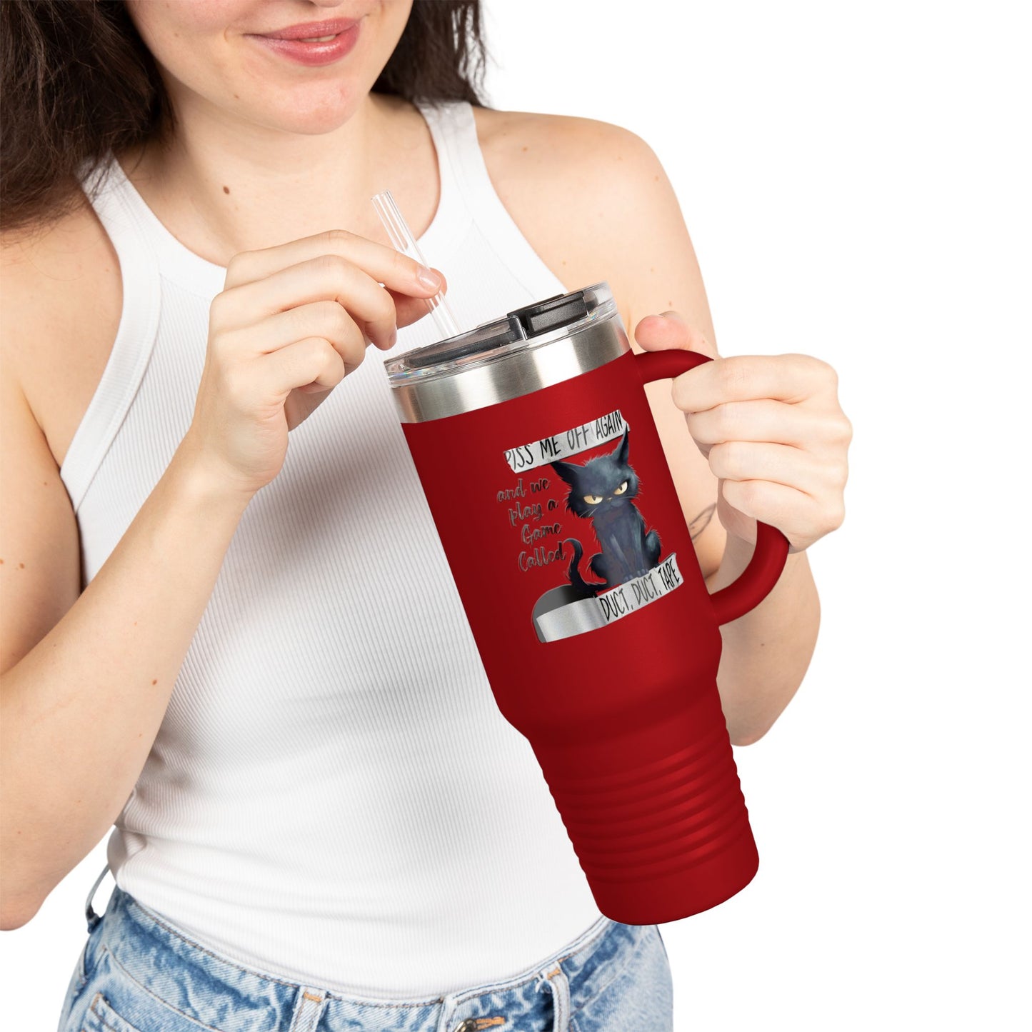 Duct, Duct, Tape Insulated Travel Mug