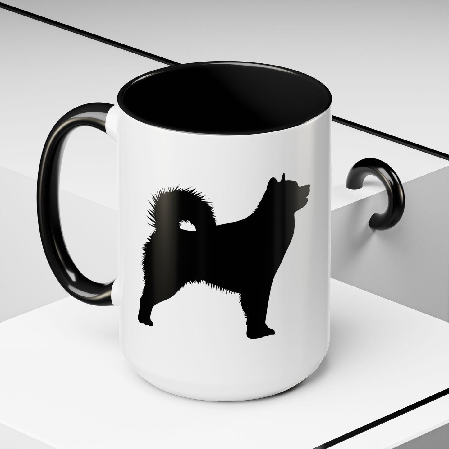 Malamute Silhouette 2-Tone Coffee Mug