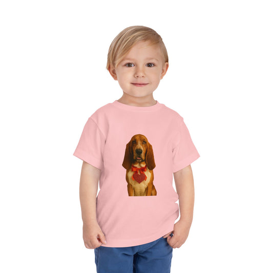 Cupid's Companion Basset Toddler Unisex Short Sleeve Crewneck Tee