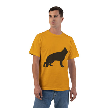 German Shepherd Silhouette Men's Short-Sleeve Crewneck Tee