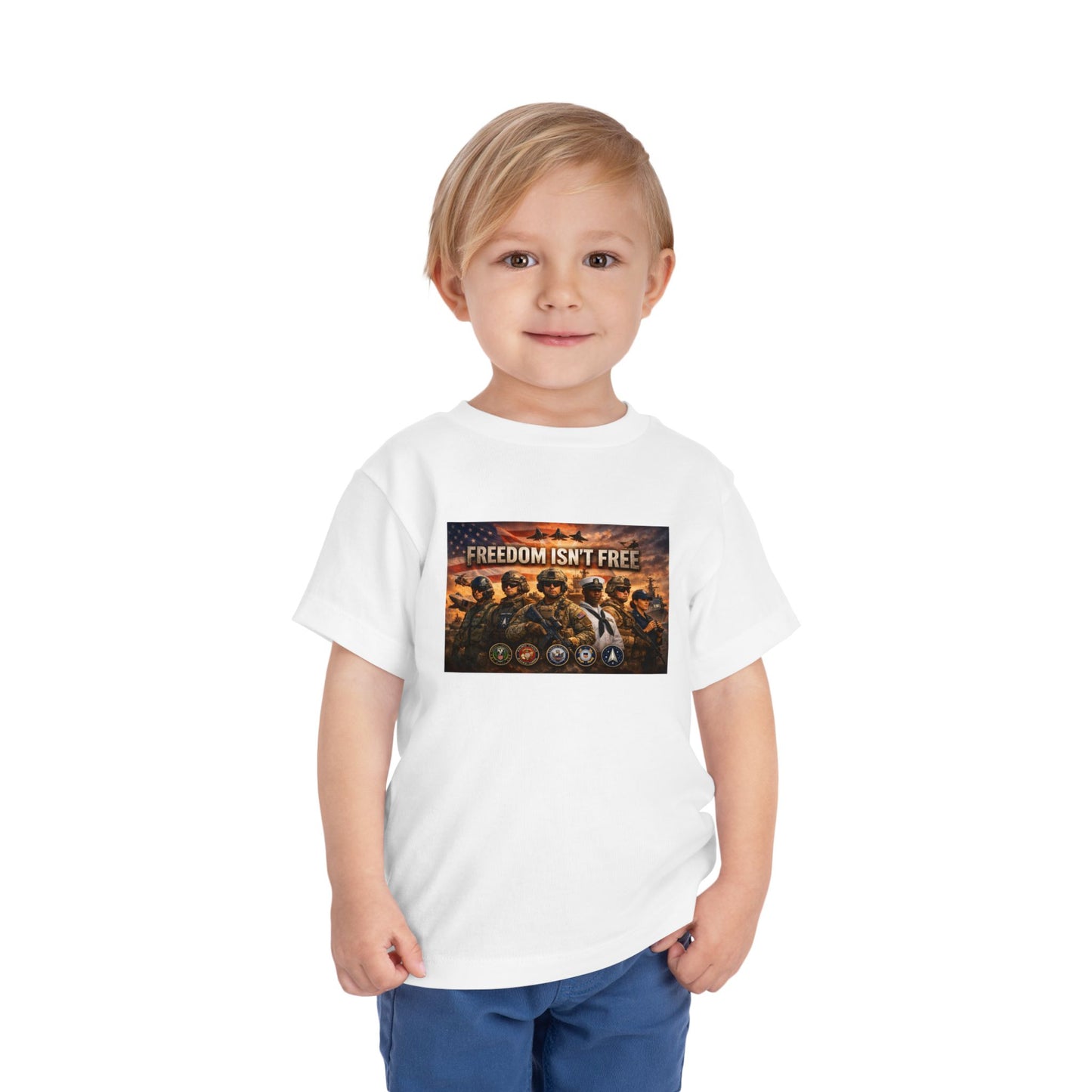 Freedom Isn't  Free Toddler Unisex Short Sleeve Crewneck Tee