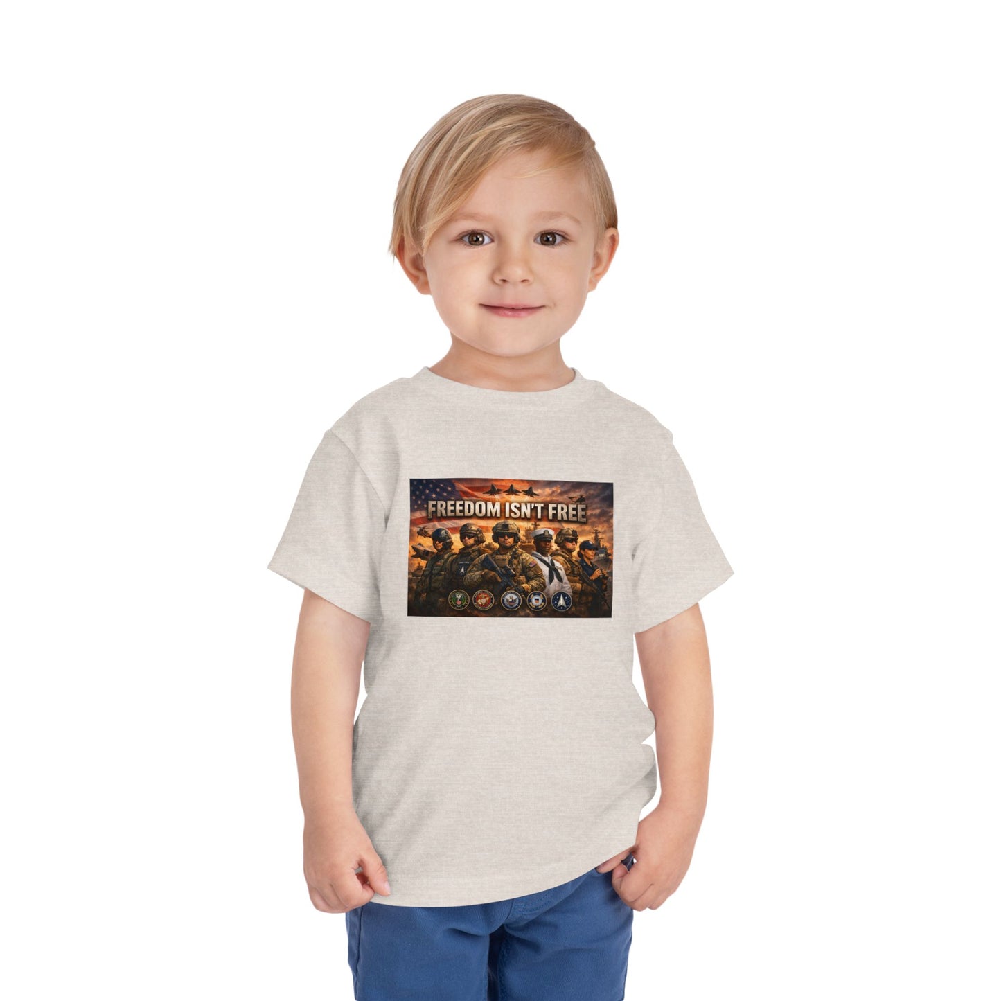 Freedom Isn't  Free Toddler Unisex Short Sleeve Crewneck Tee
