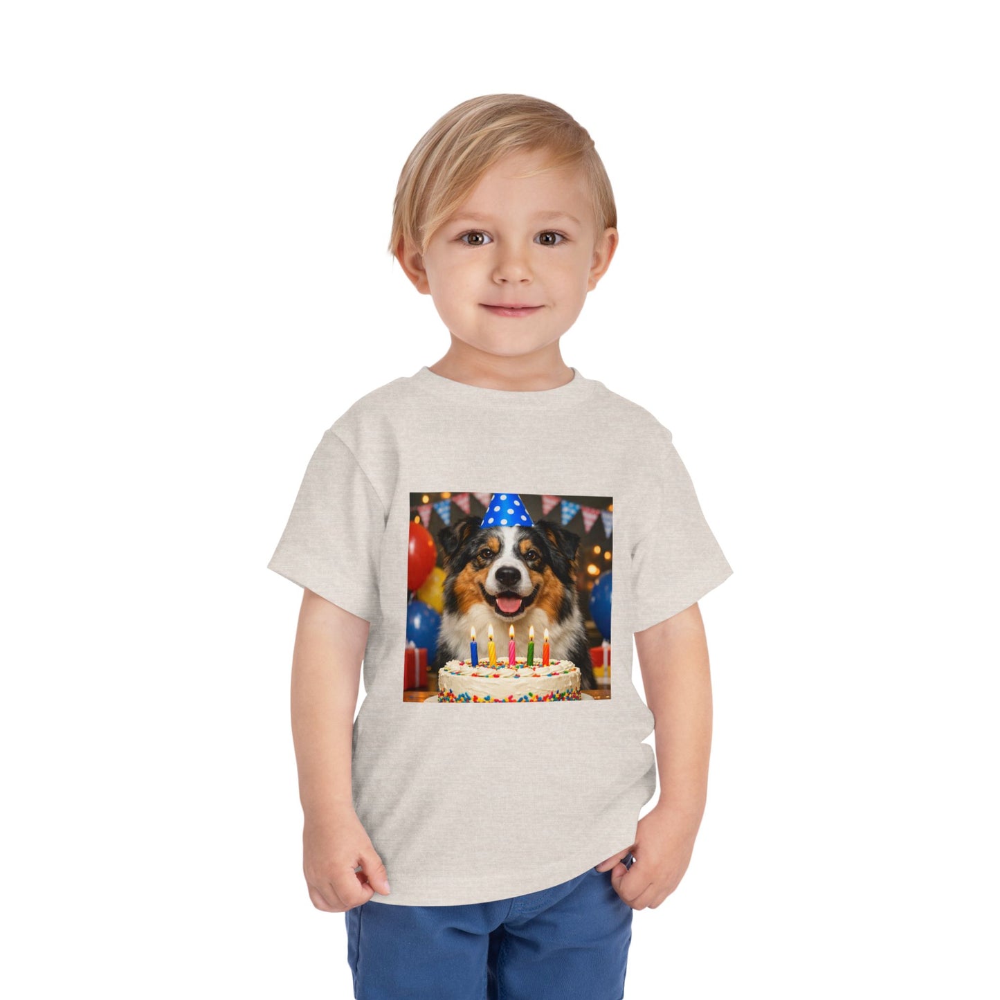 Birthday Buddy Aussie Toddler Unisex Short Sleeve Crewneck Tee
