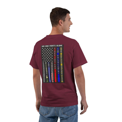 No One Fights Alone Men's Short-Sleeve Crewneck Tee