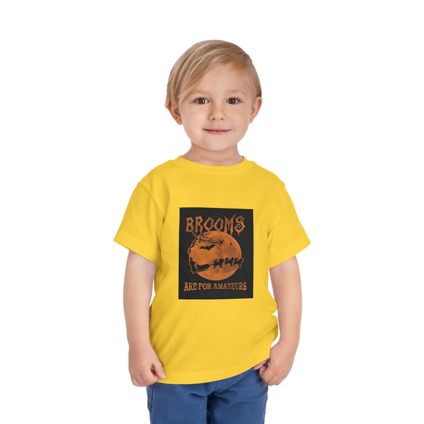 Brooms Are For Amateurs Toddler Unisex Short Sleeve Crewneck Tee
