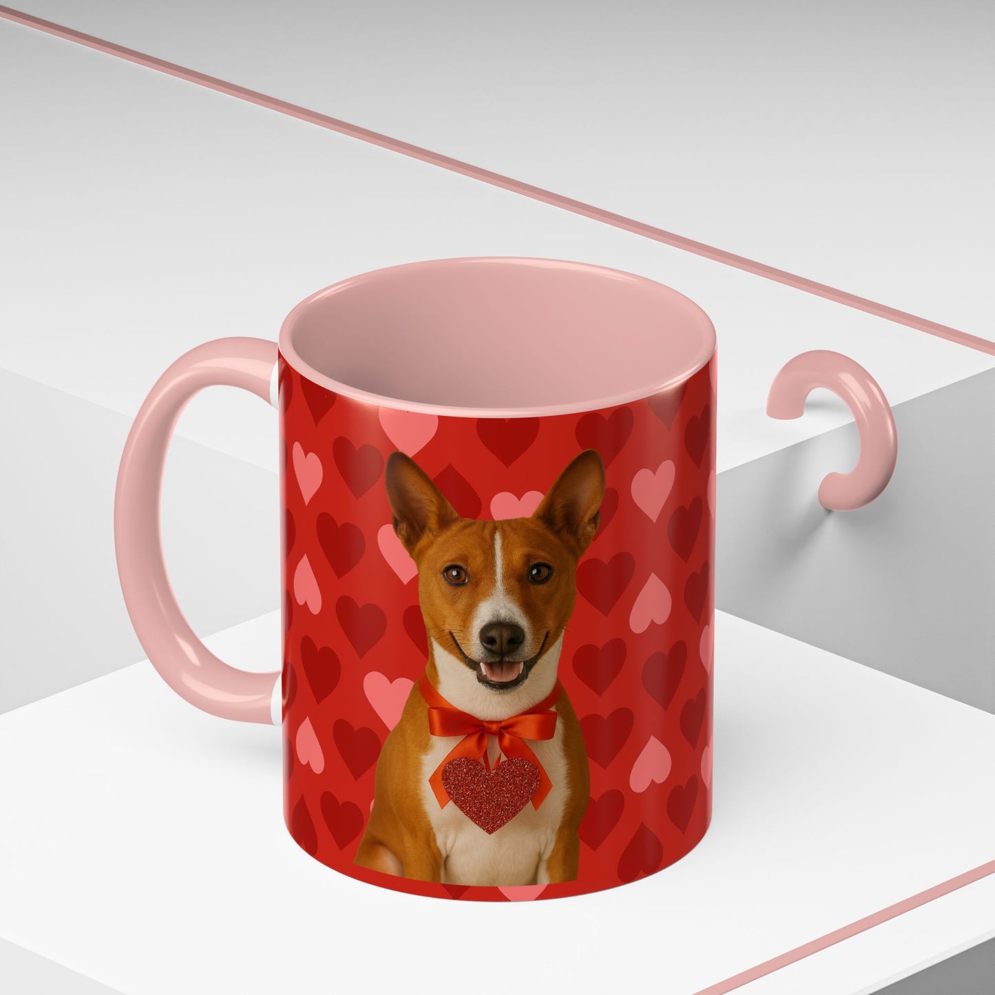 Cupid's Companion Basenji 2-Tone Coffee Mug