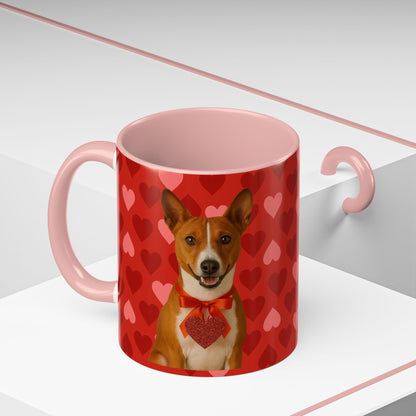 Cupid's Companion Basenji 2-Tone Coffee Mug