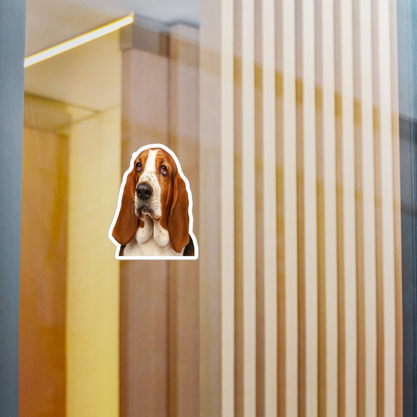 Basset Head Vinyl Decal