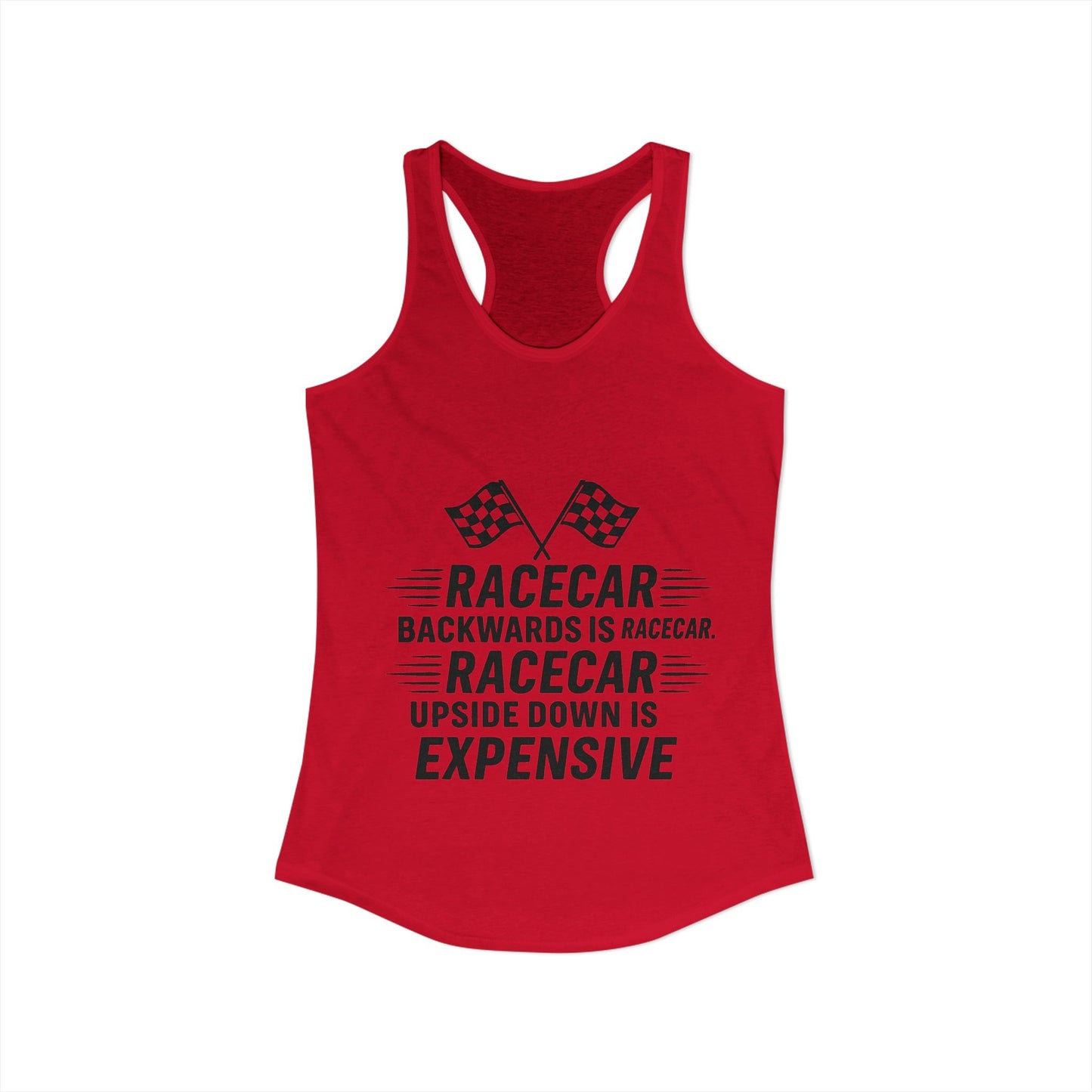 Racecar Backwards Women's Racerback Tank