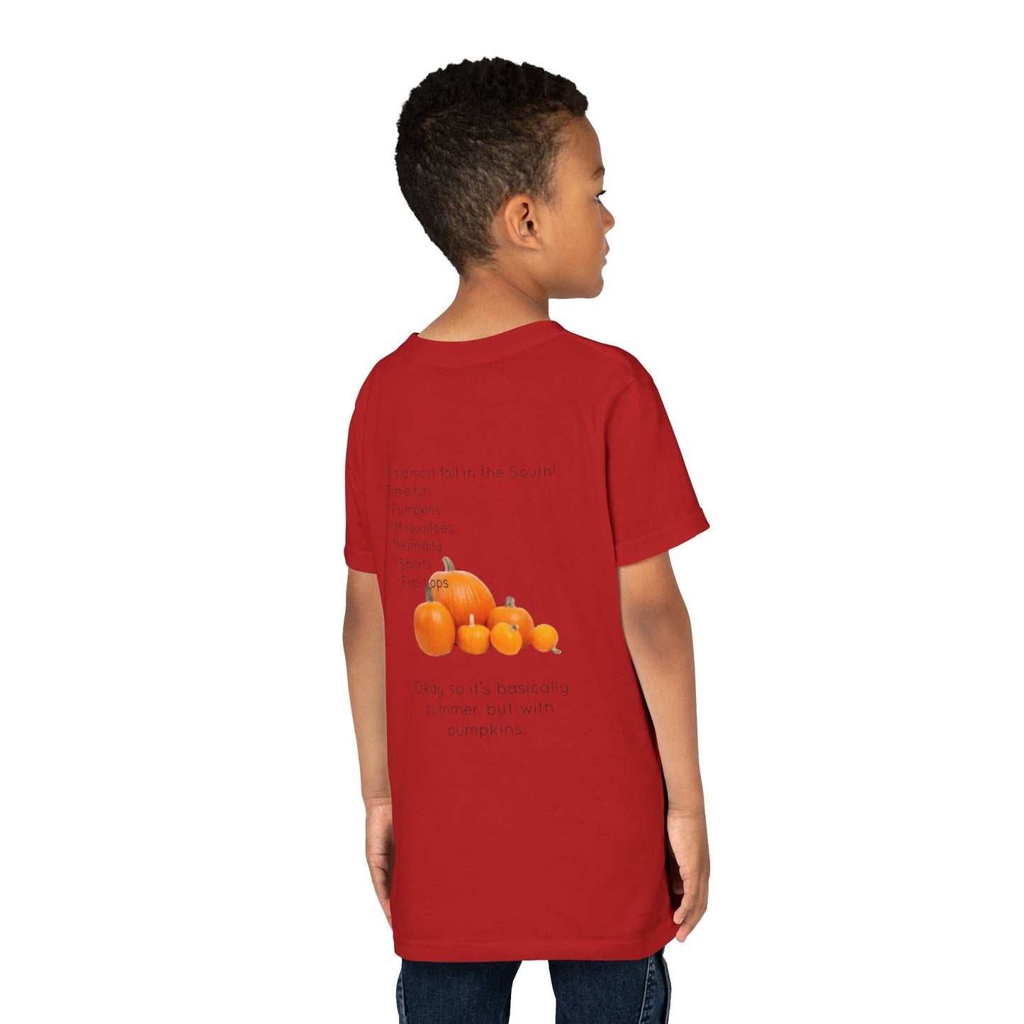 Fall In The South Youth Unisex Short Sleeve Crewneck Tee
