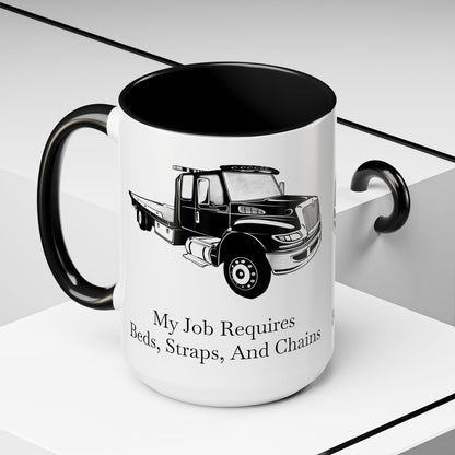 Beds, Straps, And Chains 2-Tone Coffee Mug