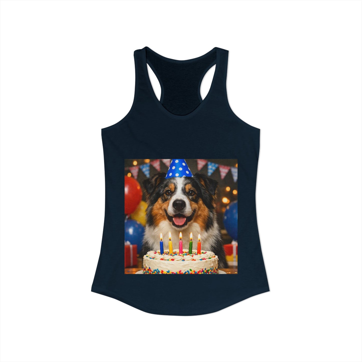 Birthday Buddy Aussie Women's Racerback Tank